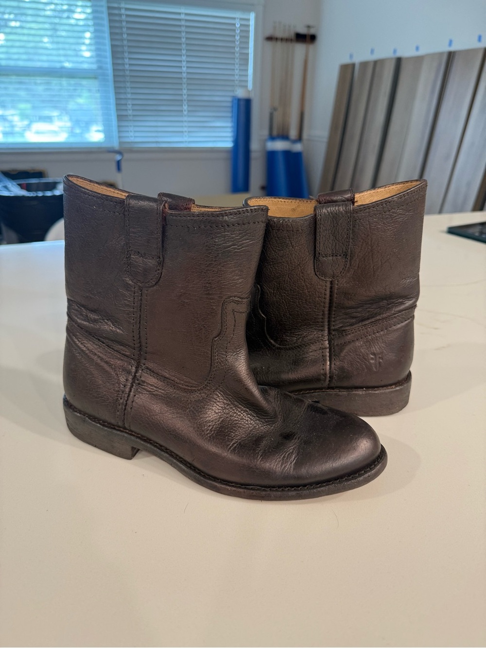 Frye Classic Black Leather Ankle Boots